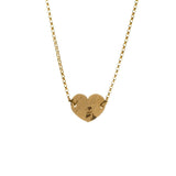 Kenda Kist 14k Gold Filled hammered Heart pendant on a chain necklace