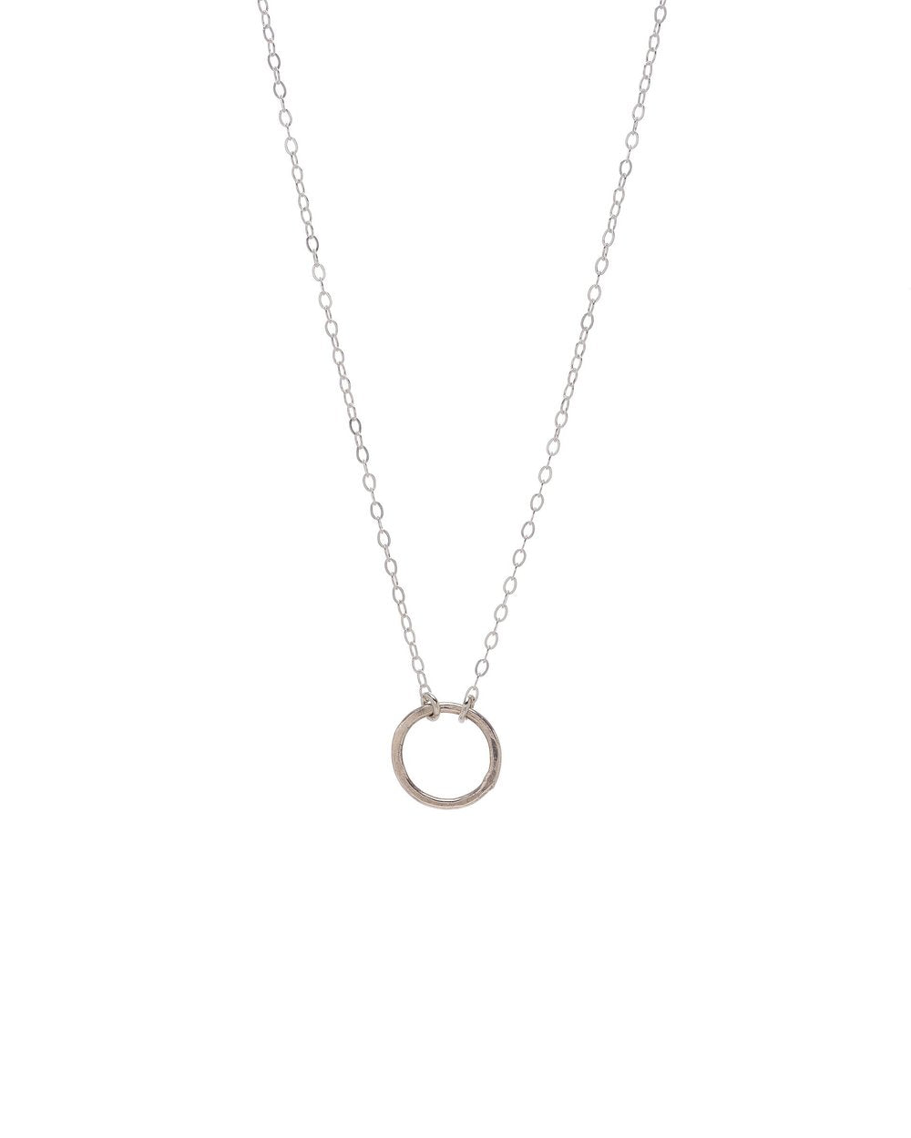 Dainty Geometric Circle Charm Necklace