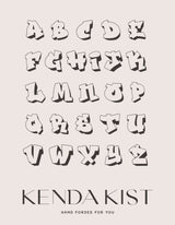 Graffiti Initial Necklace