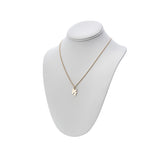 Kenda Kist graffiti initial pendant on a cable chain on neck display