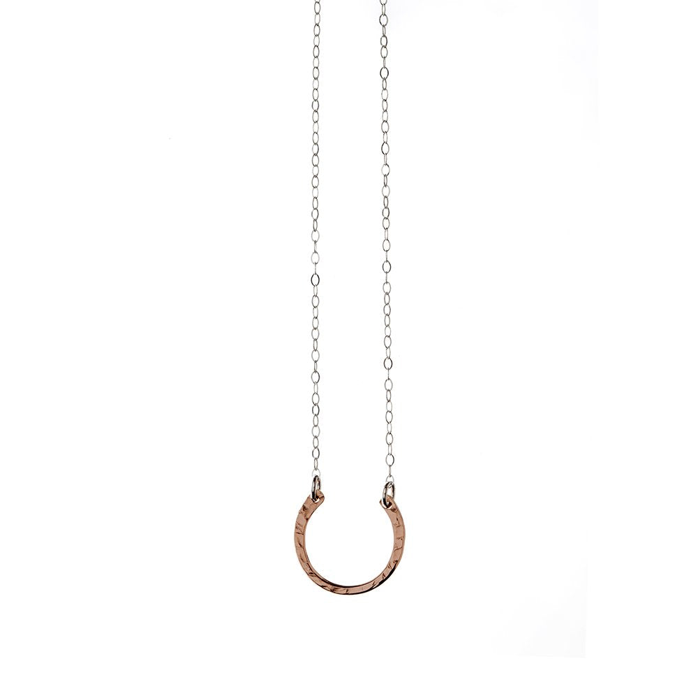 Rose Gold Filled Lucky Charm Horseshoe Pendant Necklace