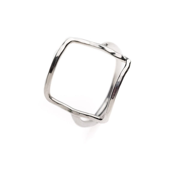 Sterling Silver large square ring by Kenda Kist
