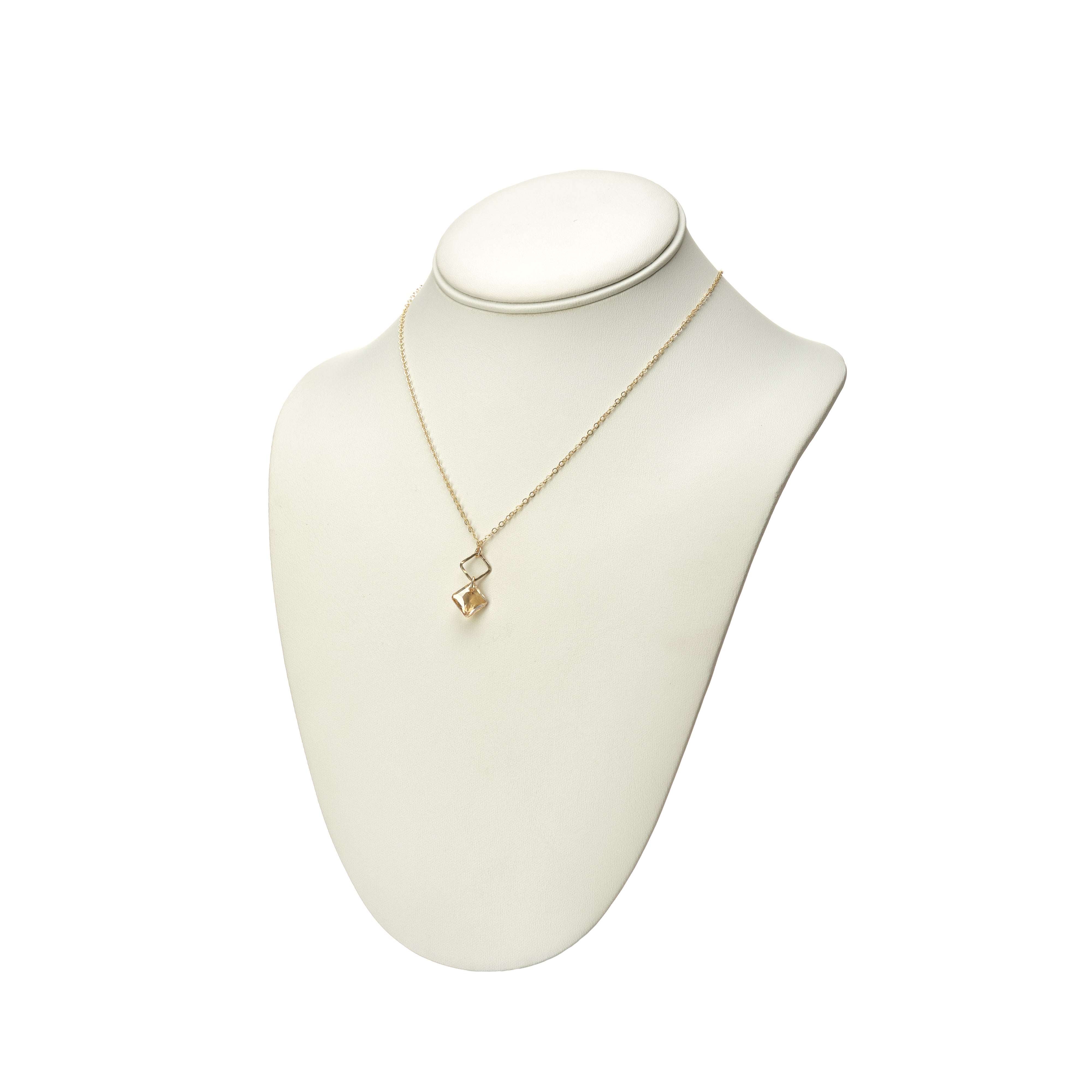 Princess Diamond Drop Necklace