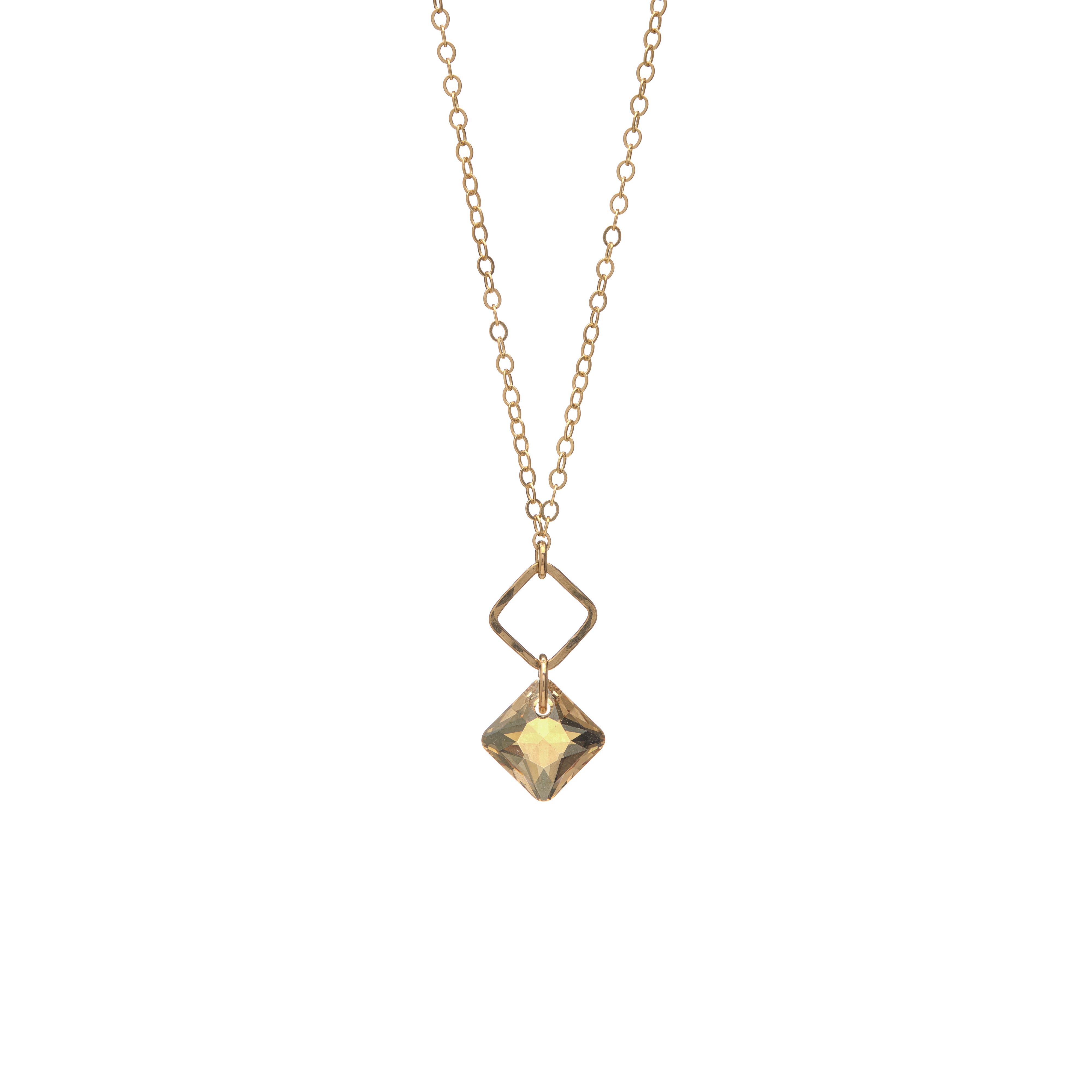 Princess Diamond Drop Necklace
