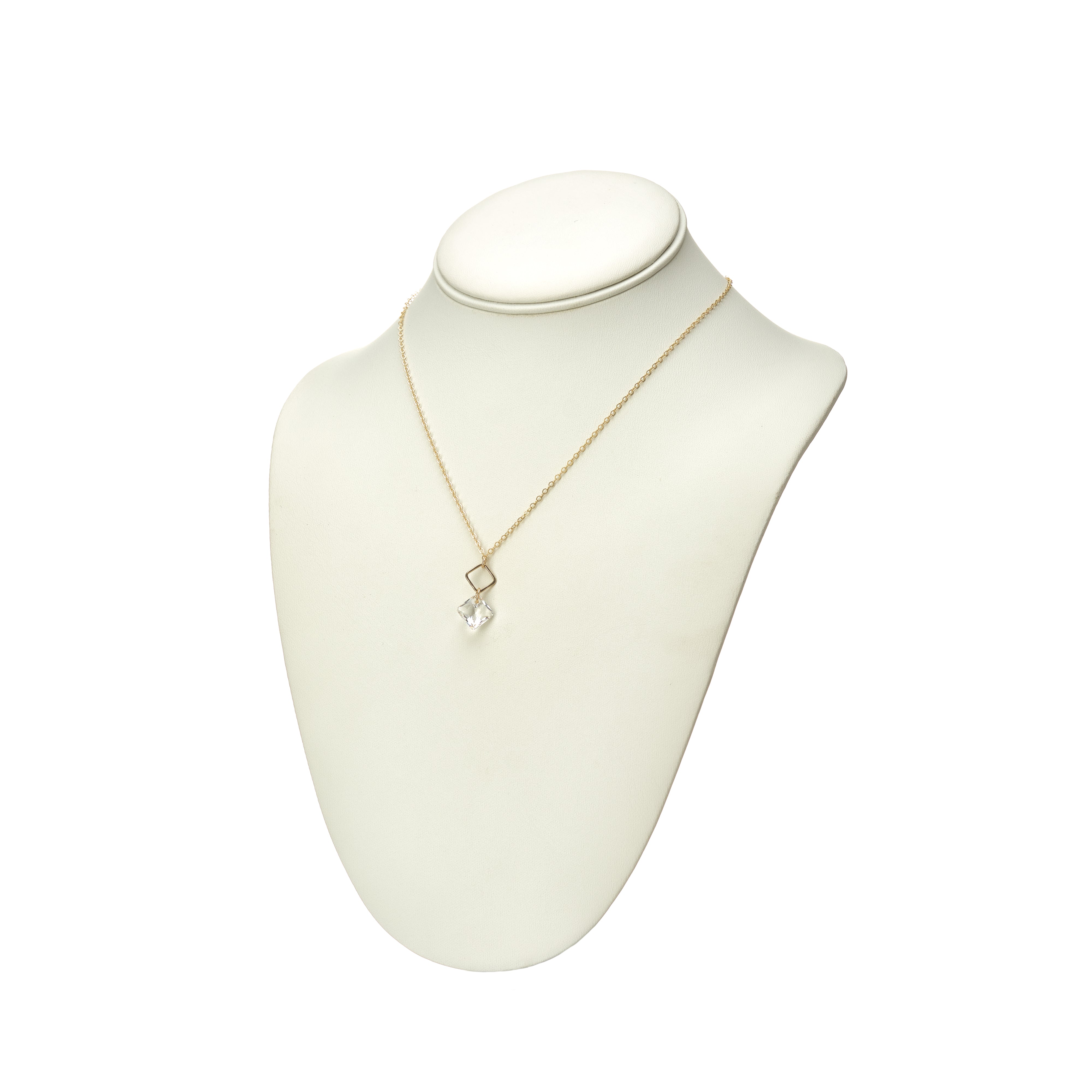 Princess Diamond Drop Necklace