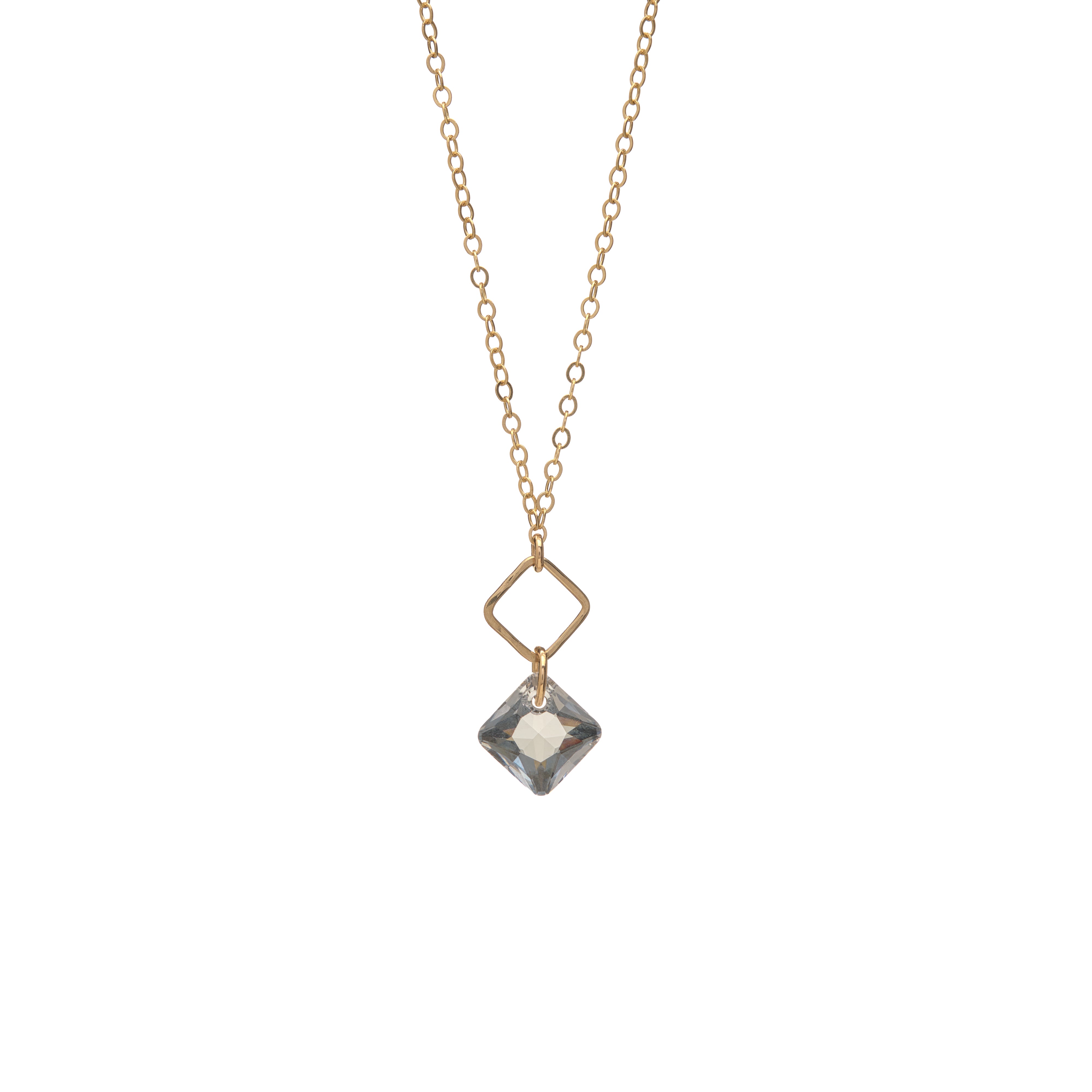 Princess Diamond Drop Necklace