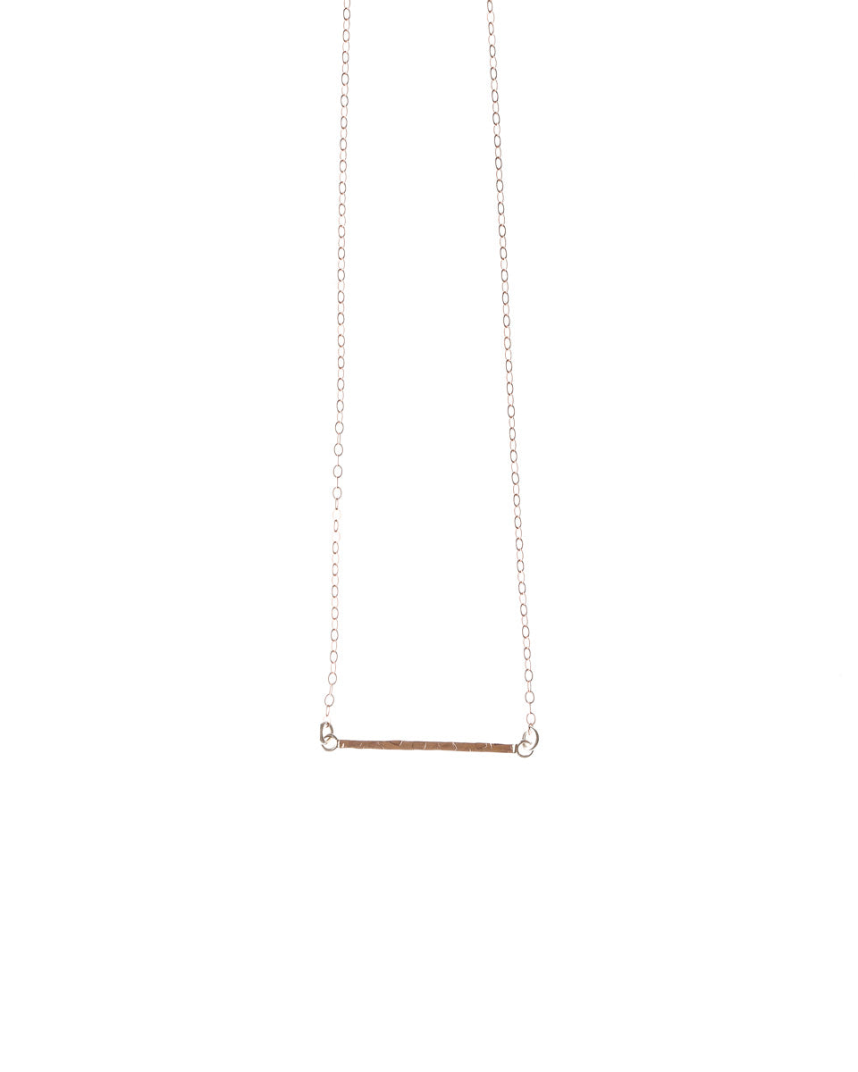 14k Gold Filled Dainty Bar Pendant Necklace