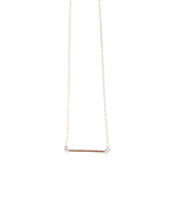 14k Gold Filled Dainty Bar Pendant Necklace