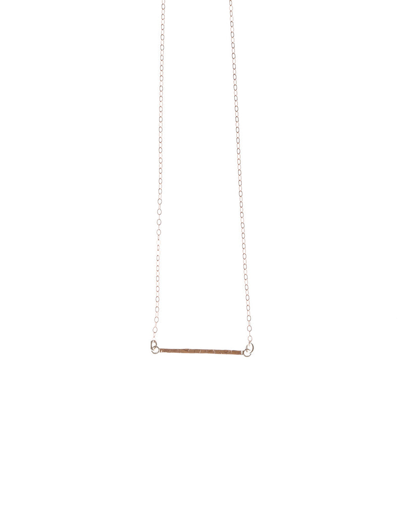 14k Gold Filled Dainty Bar Pendant Necklace