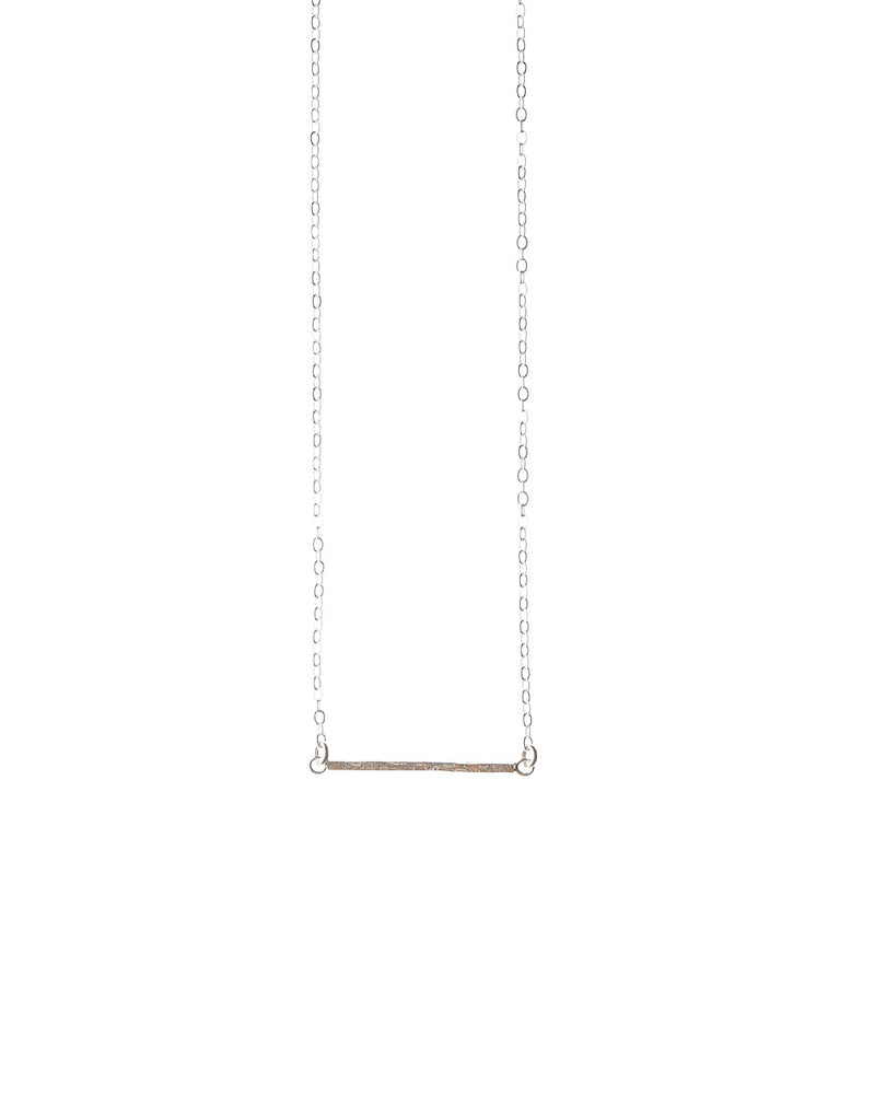 Sterling Silver Dainty Bar Pendant Necklace