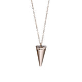 Silver Shade Swarovski® Spike Crystal on a maxi length chain necklace