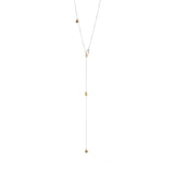 Lariat Necklace with 10 Dainty Disc Charms