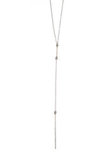 Kenda Kist designed Sterling Silver Long Bar Lariat Necklace