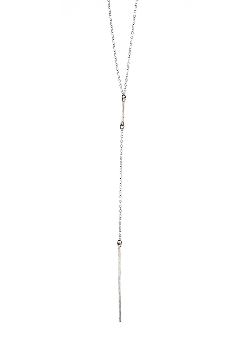 Kenda Kist designed Sterling Silver Long Bar Lariat Necklace
