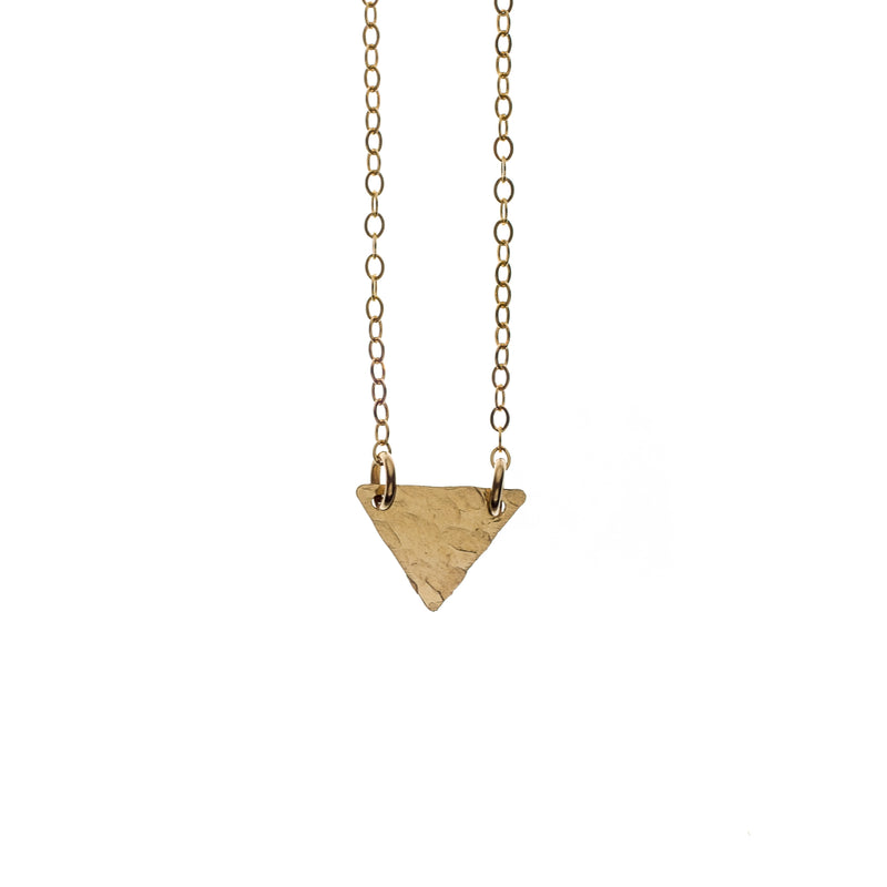 14k Gold Filled Dainty Triangle Necklace