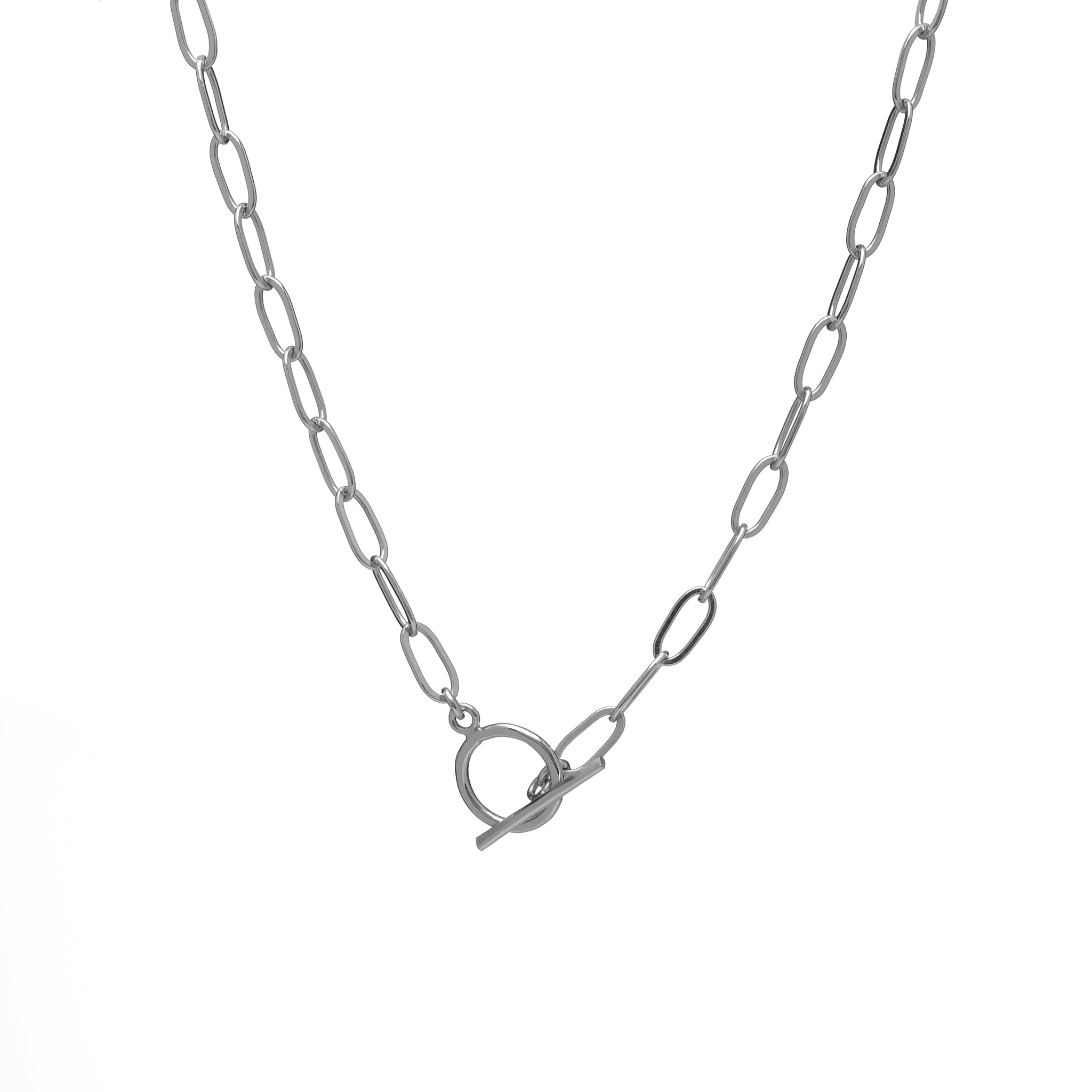 Sterling Silver layering chain with toggle clasp
