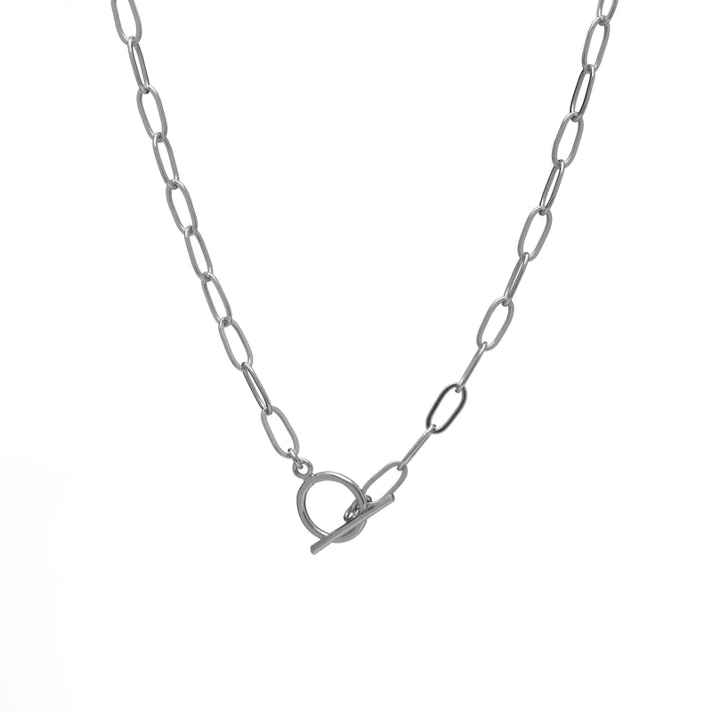 Sterling Silver layering chain with toggle clasp