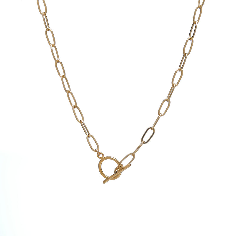 14k Gold Filled layering chain with toggle clasp