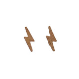 14k Gold Filled hammered Lightning Bolt shape stud earrings