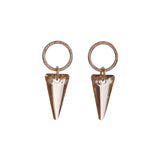 Hand-Forged Circle Swarovski® Spike Stud earrings with Golden Shadow crystal