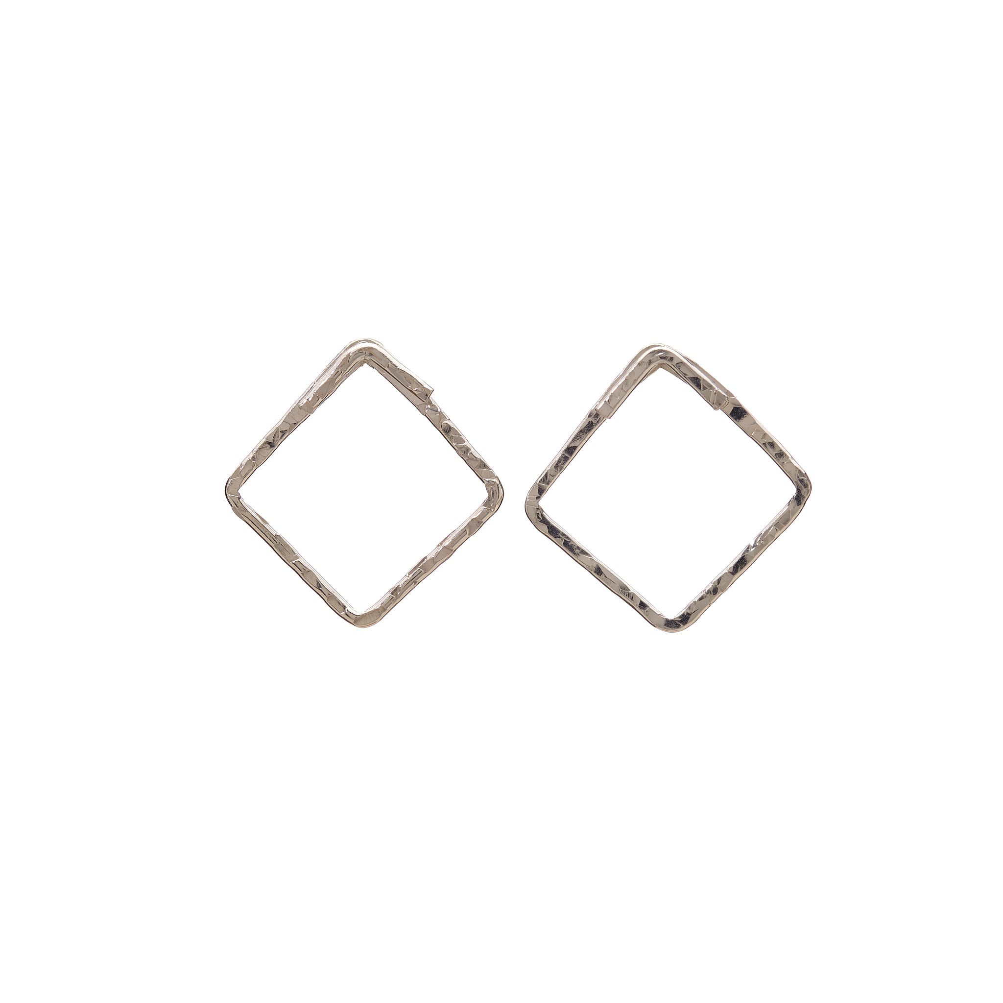 Sterling Silver Chevron Diamond shaped Jacket Studs