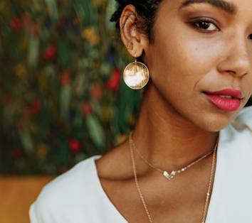 Bamboo Medallion Earring