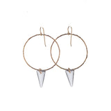 Clear Crystal Swarovski® Spike on 14k Gold Filled Hoop Earrings
