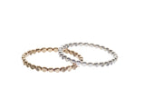 14k Gold Filled and Sterling Silver beaded stack rings
