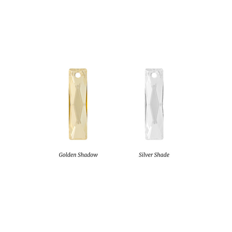 Golden Shadow and Silver Shade Rectangle Swarovski® Crystals
