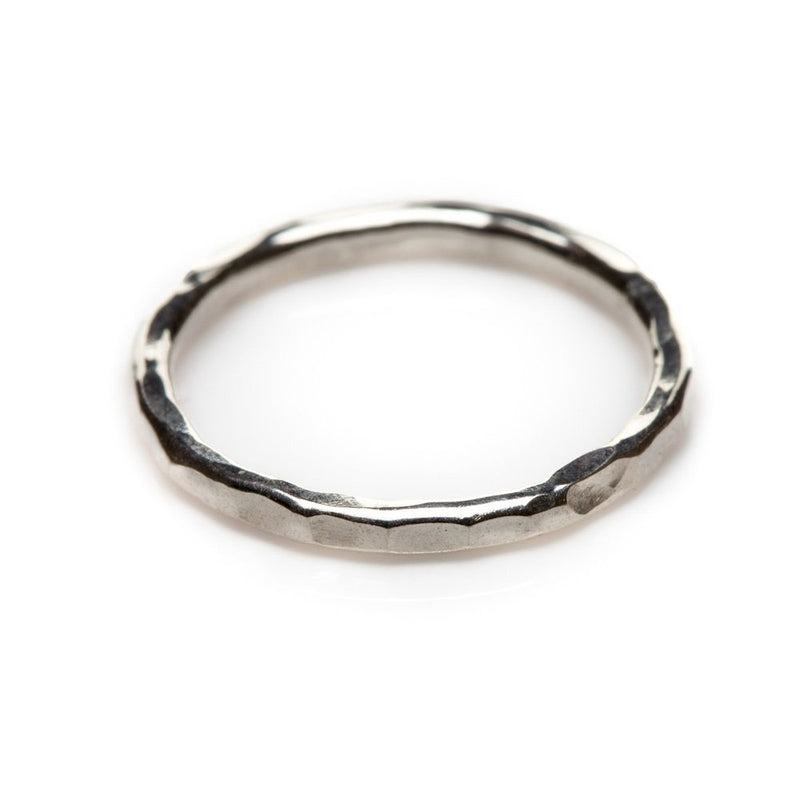 Sterling Silver Stacking Ring Hand-Forged by Kenda Kist Jewelry
