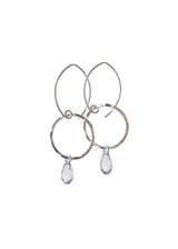 Sterling Silver and faceted Clear Swarovski® Crystal Small Crystal Circle Earrings