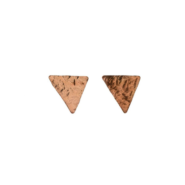 Rose Gold Filled Triangle Stud Earrings