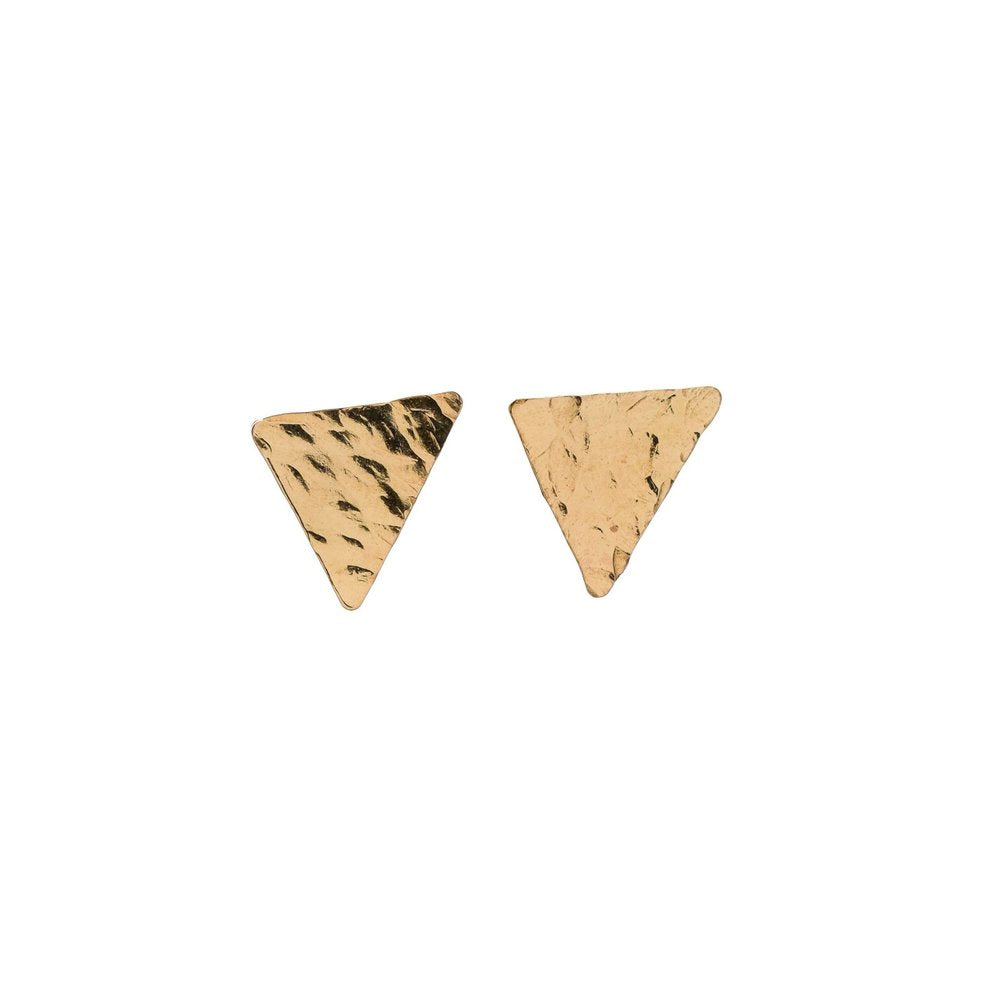 Triangle Stud Earrings Hand Forged by Kenda Kist