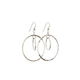 Sterling Silver Circle in Circle Earrings