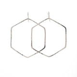 Sterling Silver Hexagon Hoops by Kenda Kist