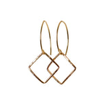 14k Gold Filled Dainty Square Earrings