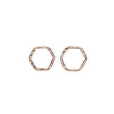 Hexagon studs in 14k Gold Filled by Kenda Kist