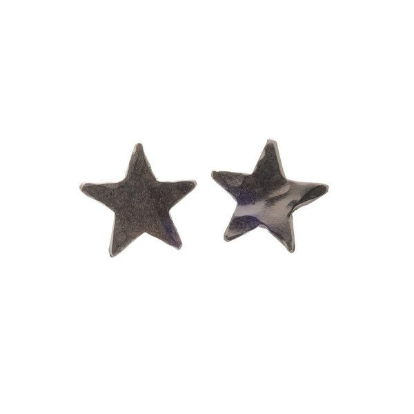 Sterling Silver Tiny Star Stud Earrings