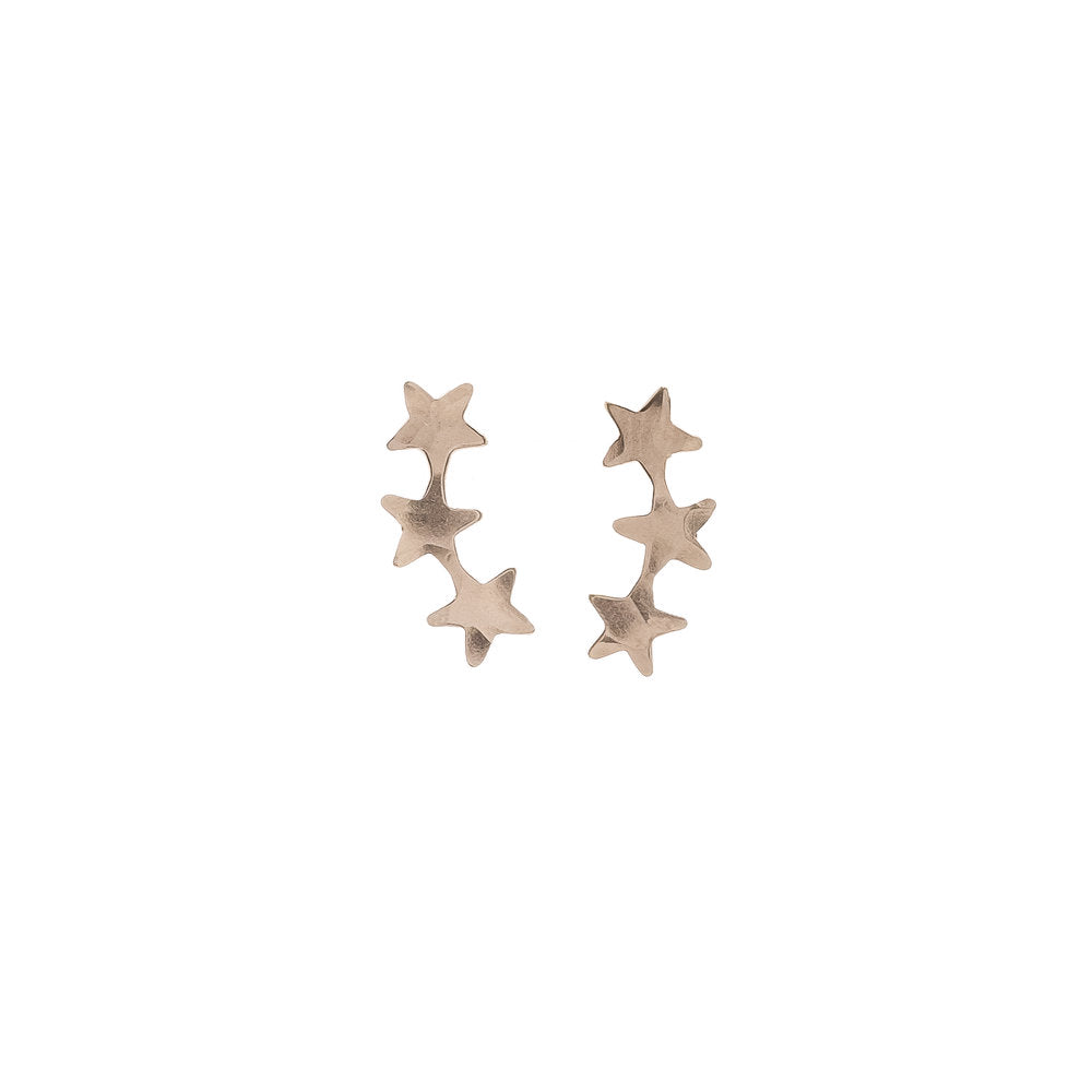 14k Gold Filled Star Climber Stud Earrings