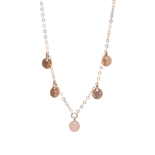 Rose Gold Filled Delicate Disc Necklace
