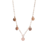 Rose Gold Filled Delicate Disc Necklace