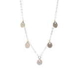 Delicate Talia Five Disc Necklace in Sterling Silver