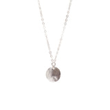 Sterling Silver Single Disc Pendant Necklace