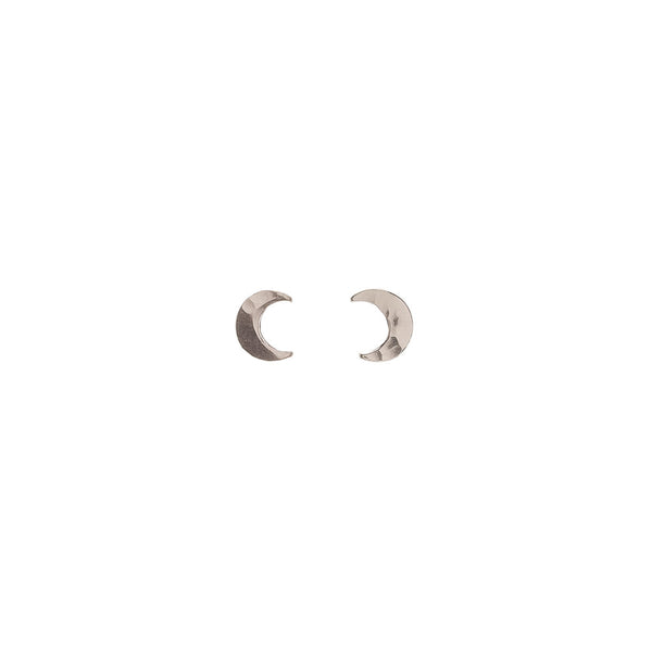 Sterling Silver Tiny Cresent Moon Studs